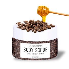 Coffee Body Scrub – Exfoliating & Moisturizing with Natural Ingredients – Sugar, Coffee, Almond Oil & Honey – Deep Cleansing & Hydration for Smooth, Radiant Skin – 8oz