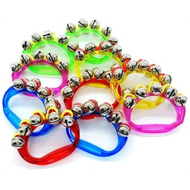 COLORBIRD Hand Bell, 10 Pieces, 5 Colors, Musical Instrument, Karaoke Set, Bear Bell, Bear Bell, Set of 10