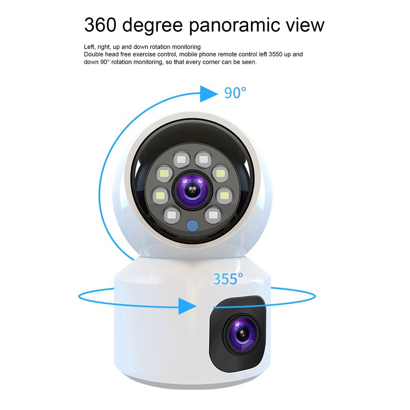 1080P Dual Lens Security Camera Intelligent WIFI Night Vision 2