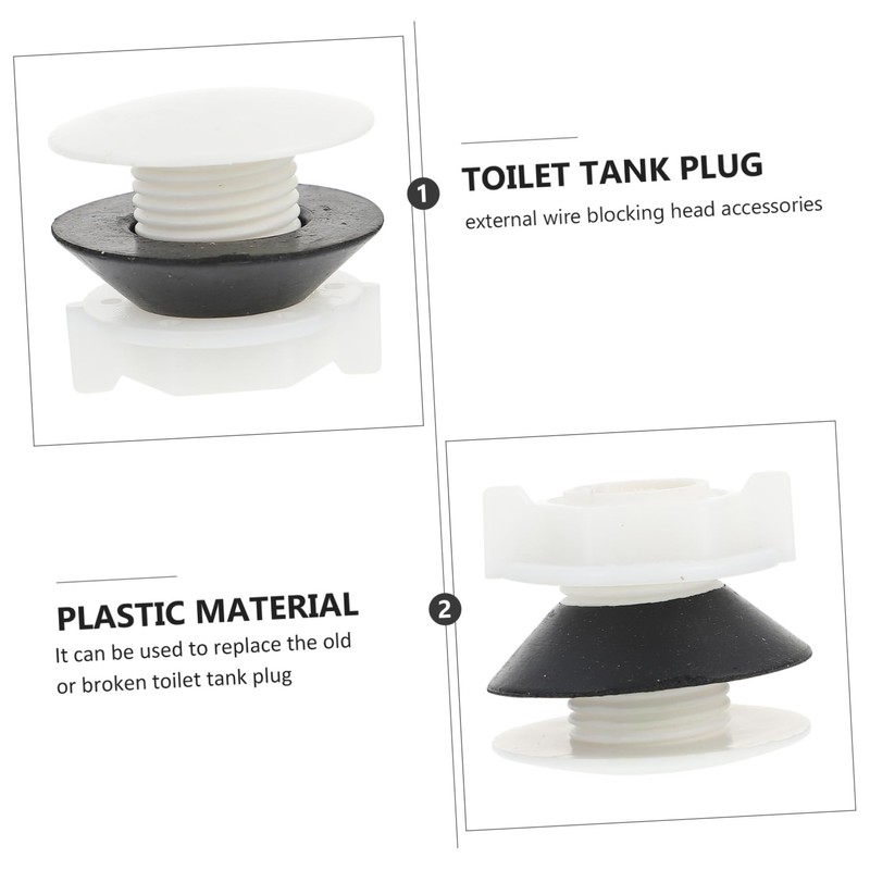 Operitacx 2Pcs Toilet Tank Plugs Durable Water Tank Connectors Easy