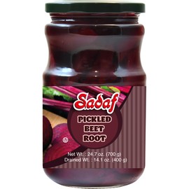 Sadaf Pickled Beet Root - Pickled Beetroot for Cooking & Food Flavoring - Pickled Vegetables - Halal - 24.7 oz Jar