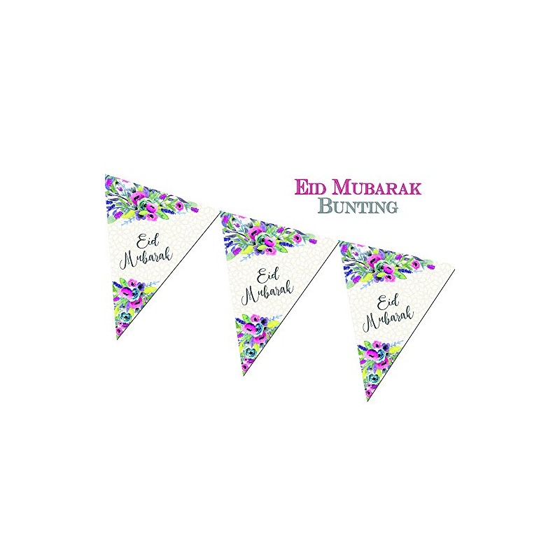 Eid Mubarak Bunting - Watercolour