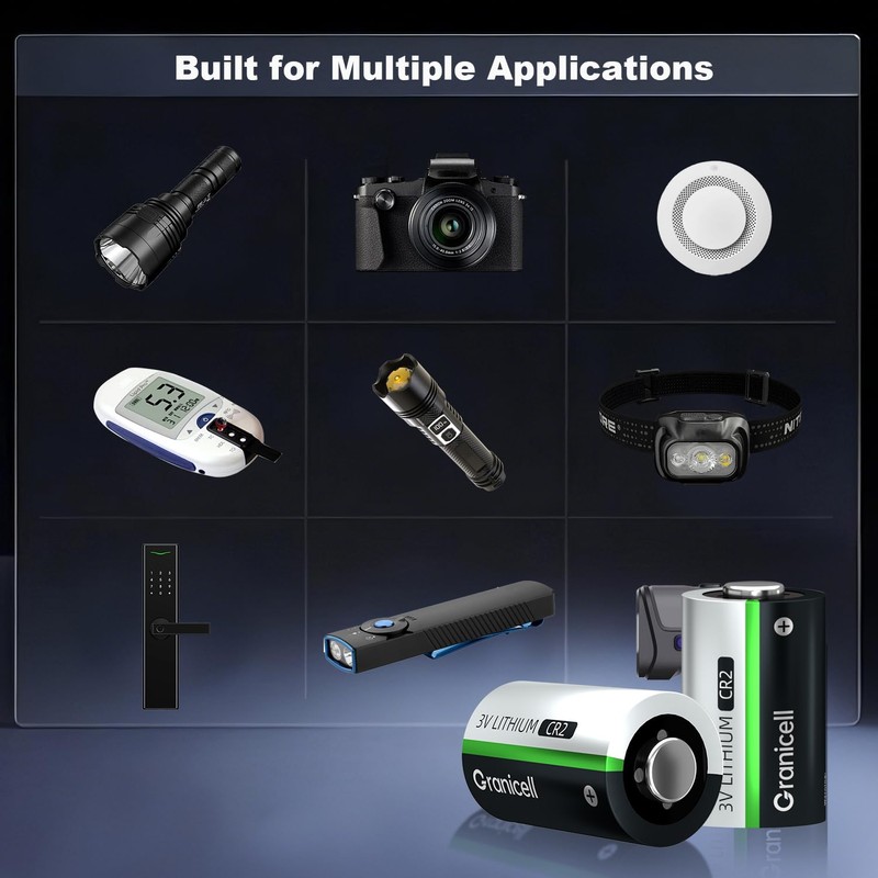 Granicell CR2 3V Lithium Batteries, 4 Pack CR2 Battery 【Non-Rechargeable】