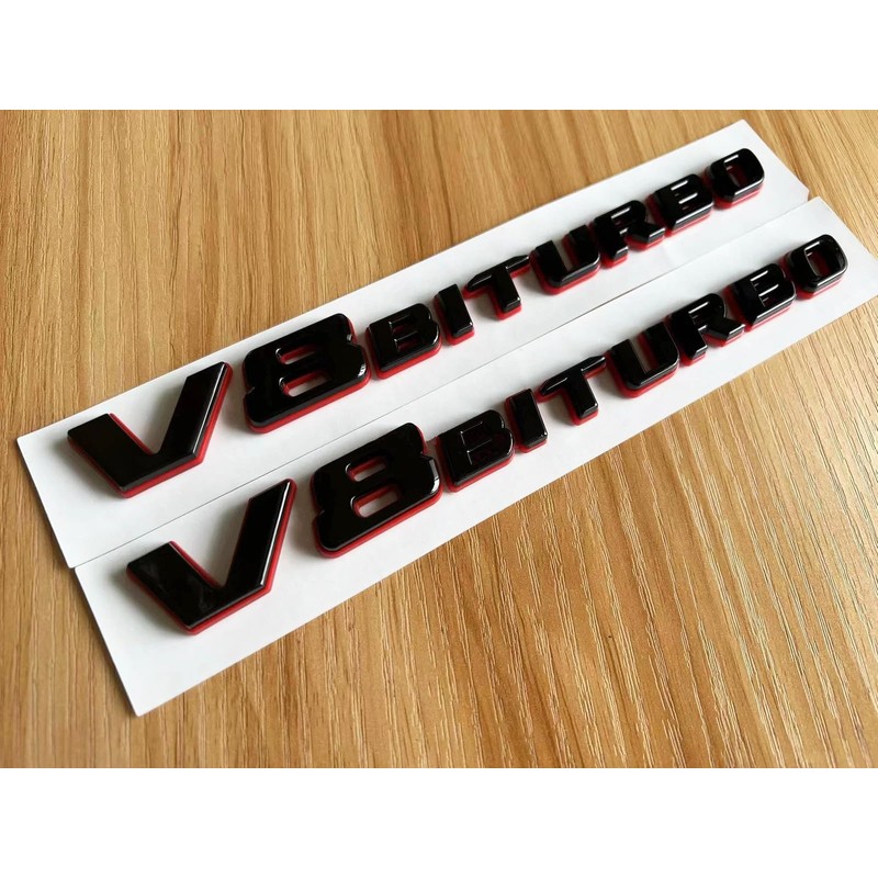 2PCS 2017+ V8 Biturbo Left & Right Side Decal Badge