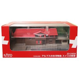 le renforcement de la station de Glacier Express à Alpes suisses N jauge 23-245A