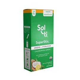 Sol-ti Strawberry Lemon SuperStix: Hydration Powder with Electrolytes, Real Fruit, Freeze Dried Coconut Water and 5 Essential Electrolytes - Flavor: Chlorophyll Lemon SuperStix