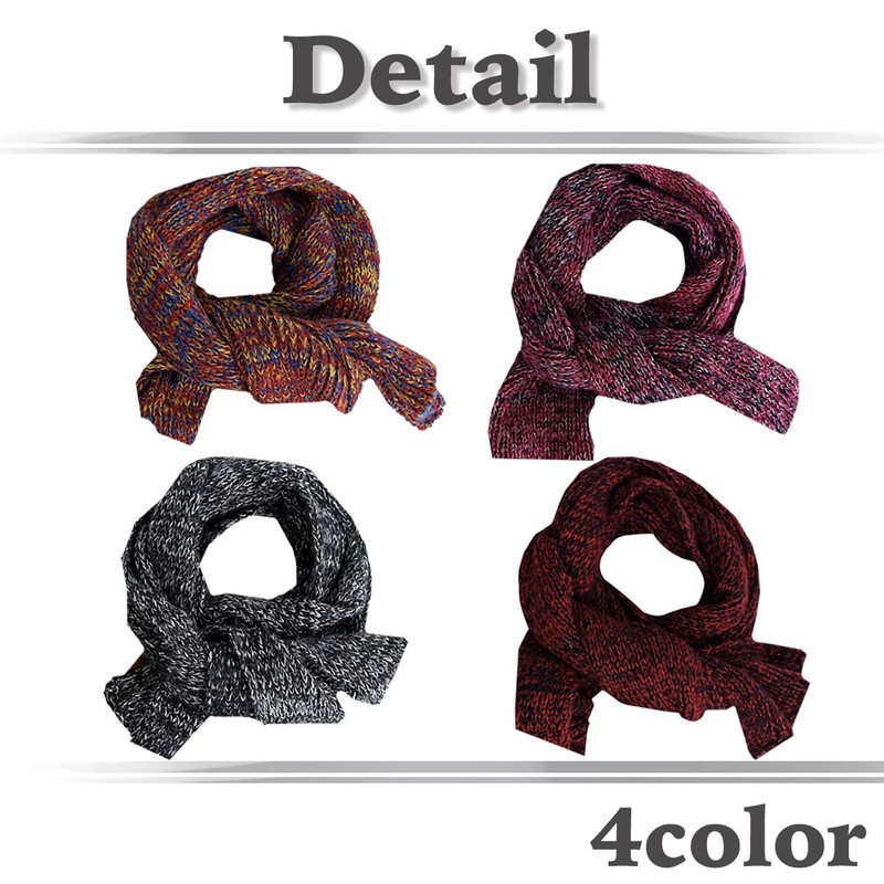 WHITE FANG MA058 Long Scarf, Autumn & Winter, Cold Protection,