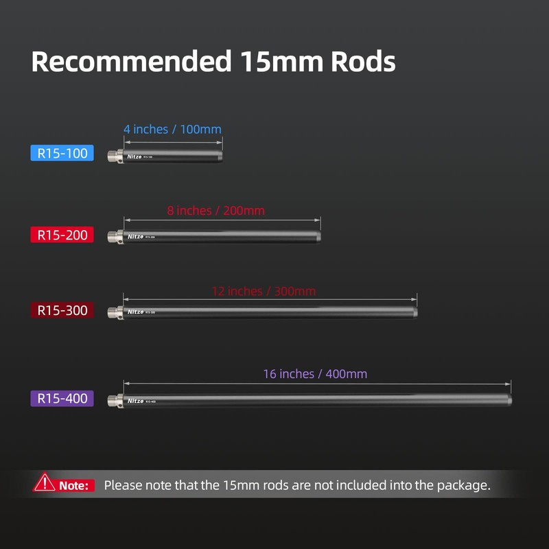 Nitze M11 Thread 15mm Rod Connector for 15mm Rod with