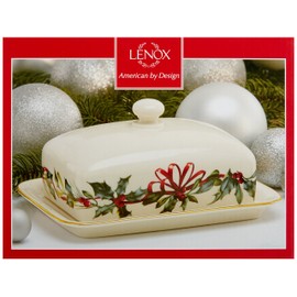 Lenox Winter Greetings Covered Butter,Ivory