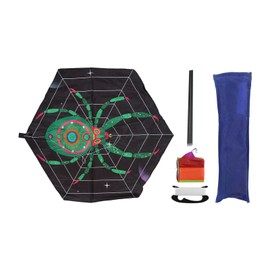 Outdoor Hexagonal Spider Kite Toys with Package Balanced Flying Children Cartoon Animal KiteGreen Spider