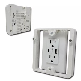TwoUP Tech Wall Outlet Mount Kit for Ring Alarm Base Station Generation 1 & 2