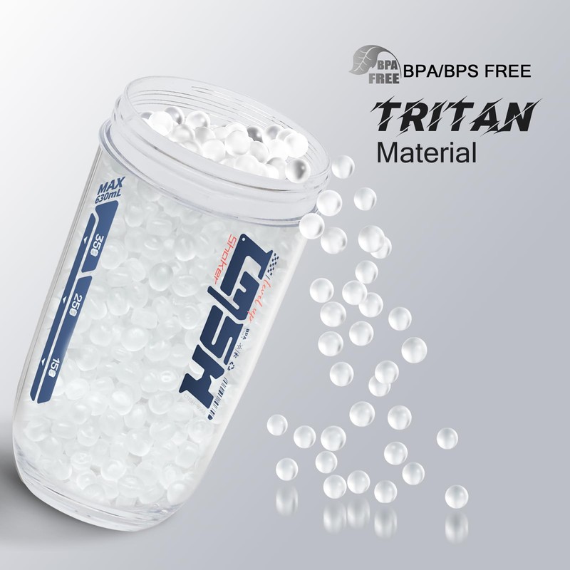 20 oz protein shaker bottle (white)