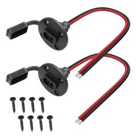 2 Pack SAE Power Socket Sidewall Port Cables YACSEJAO 12AWG 1.3FT/40CM Weatherproof SAE Quick Connect Solar Panel Flush Mount Connector with 8 Screws (SAE-SAE)