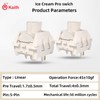 Kailh Box Ice Cream Pro Linear Keyboard Switch,5-pin RGB SMD