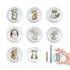 Lasyman 8Pack1.5 Ceramic Flower Safari Animals Cabinet Handle Knob Rabbit