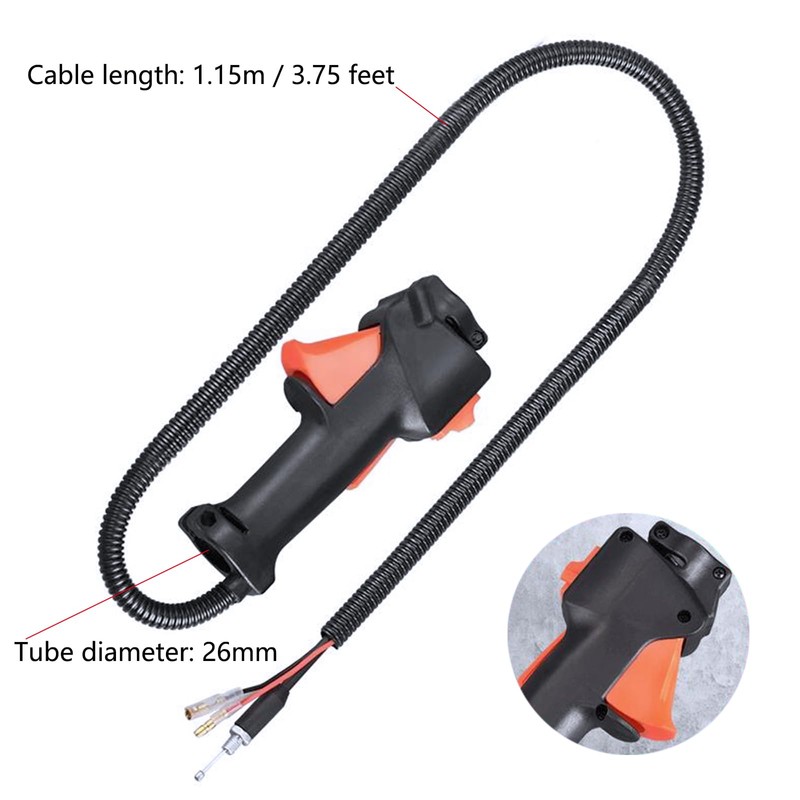 115cm Strimmer Trimmer Brush Cutter Handle Switch Throttle Trigger Cable