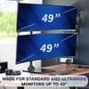 VIVO Dual Vertically Stacked Ultra-Wide Monitor Desk Stand with Glass