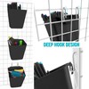 G.CORE Large Grid Wall Bins - 6Pack Black Gridwall Accessories