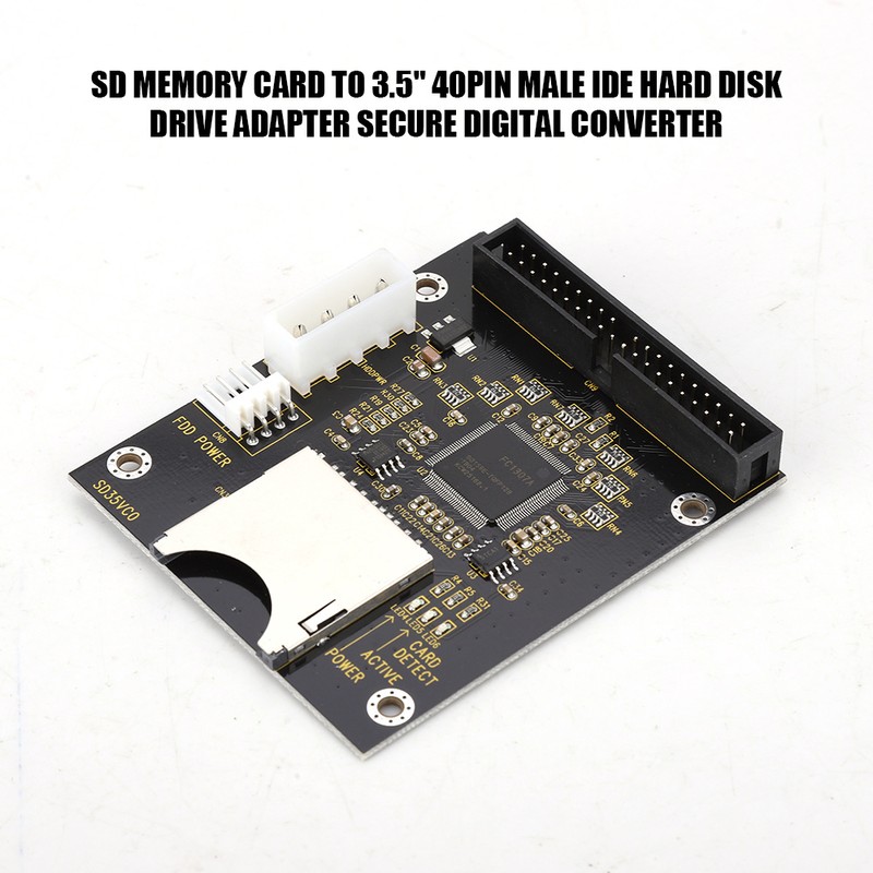 SD Memory Card To 3.5" 40Pin Male IDE Hard Disk