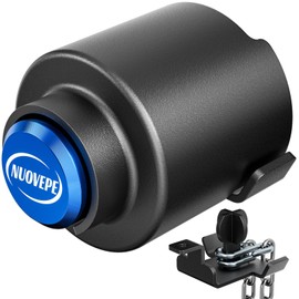 NUOVEPE Trailer Lock Fits 2 5/16 Inch Couplers, Secures Safety Chains Anti-Theft Ball Hitch Lock, Pry-Resistant & Heavy-Duty Trailer Hitch Locks for RV | Cargo | Camper | Dump Trailer (Blue)