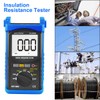 Insulation Tester Megohmmeter 200G Ohm Megger Multimeter Measures 500/1000/2500/5000V Voltage,