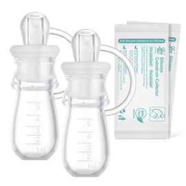 BumbleBee Colostrum Collector Syringes Reusable Breast Milk Collector Multi-Use Colostrum Container BPA Free, 5ml-2pcs
