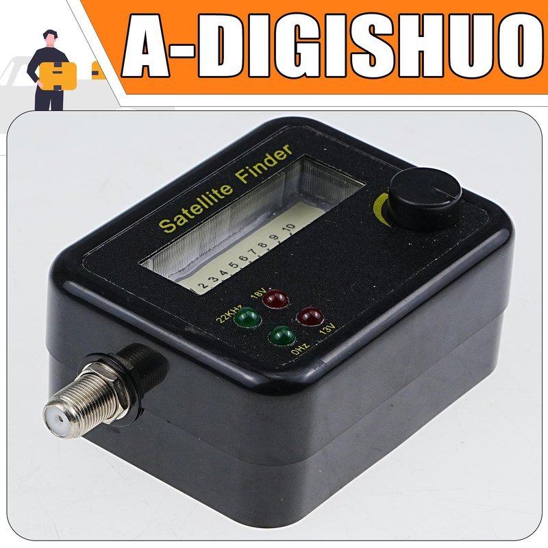 A-DIGISHUO Digital Satellite Finder – High-Precision LCD Signal Meter with