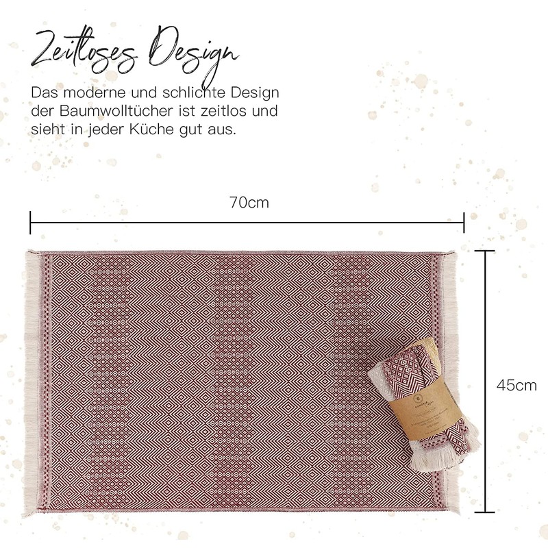 BOHORIA® Premium Tea Towels, Set of 3, High-Quality Tea Towels,