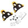 (Yellow (2pcs)) Shoes Road Self-locking Bike Cycling Pedal Cleats Set