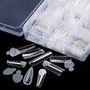 BNG 288 Pcs Dual Nail Forms Poly Nail Tips Extension,