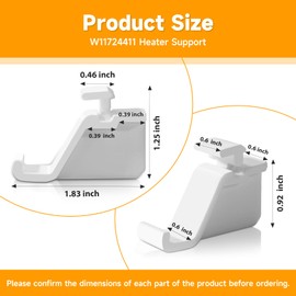 W11724411 Oven Microwave Grill Support Compatible with KitchenAid Whirlpool Wall Oven Microwave Element Clip, W10909479 Heater Support Replaces 461967753871 252262898008 W10120232 W10120233 W10288008