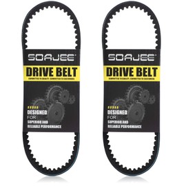 SOAJEE 2Pcs CVT Drive Belt for 50cc - 90cc 125cc 150cc GY6 4-Stroke Engine 152QMI 157QMJ 743-20-30 Motorcycle ATV Quad Scooter Go Kart Moped Jonway Znen Zongshen BMX Kazuma Roketa