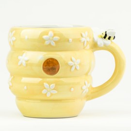 10 Strawberry Street Bees & Daisies Mug, Set of 4