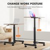 Sweetcrispy Mobile Small Stading Desk - Sit Stand Desk, Portable