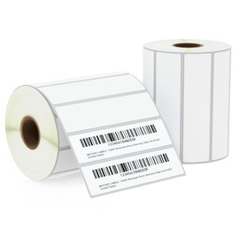 BETCKEY - 4" x 1" (102 mm x 25 mm) Multipurpose Labels Compatible with Zebra & Rollo Label Printer,Premium Adhesive & Perforated [2 Rolls, 2750 Labels]