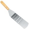 Long Metal Spatula, Thick Stainless Steel Grill Spatula with Wood