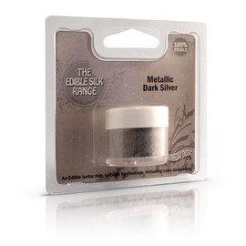 Rainbow Dust Edible Sparkles Silk Metallic Dark Silver