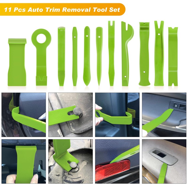 GOOACC 19Pcs Trim Removal Tool Set Panel Fastener Clips Removal