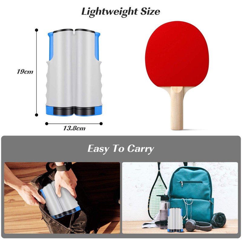 Tencoz Ping Pong Net, Retractable Table Tennis Nets for Table,