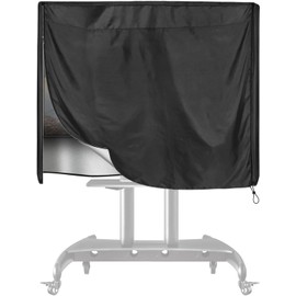 Mobile Outdoor TV Stand Cover for 60-72 Inches Mobile TV Cart Black Waterproof Moisture-proof Dust-proof TV Screen Protection Cover
