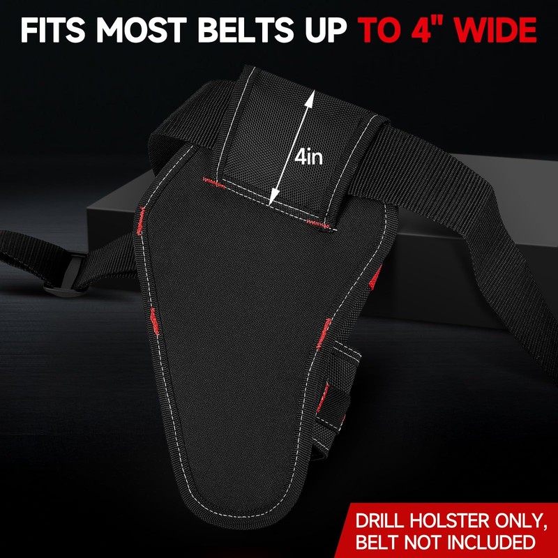 Drill Holster,Heavy-Duty Impact Holster for Tool Belt,Drill Holder,Drill Pouch Fits