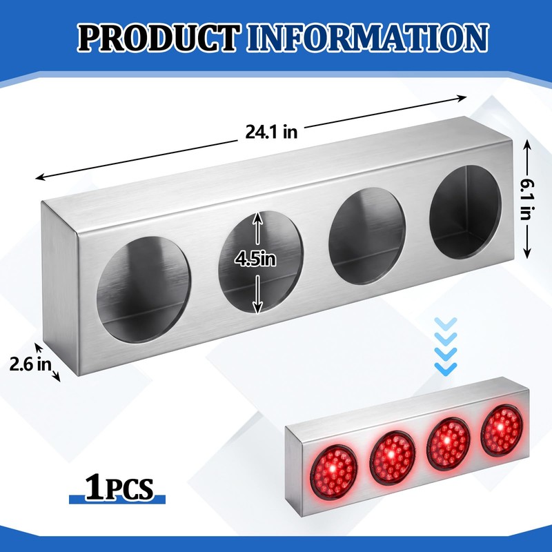 Boao Quad 4" Round Tail Light Box Heavy Duty 14GA