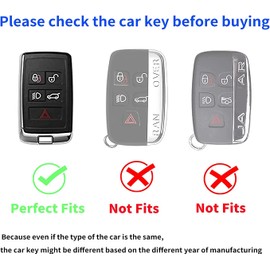 LJMTBKAN TPU Key Fob Case Cover Suitable for Land Rover Discovery, Range Rover, Defender 2018 2019 2020 2021 2022 Smart Key Fob