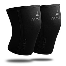 ATHLETIC AESTHETICS Knee Sleeves (as a Pair) for Strength Training and Bodybuilding - Knee Sleeves Made of 7 mm Neoprene for Squats, Fitness, Weightlifting and Leg Training - For Men and Women