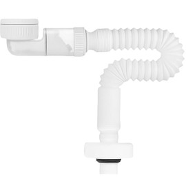 Esoes 1 1/4 Inch Siphon for Sink, Odour-Proof Flexible Siphon, Drain Pipe with Odour Trap, Drain Fitting for Washbasin, Drain Pipe with Odour Trap