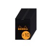 RHODIA 126009C - Stapled Notepad N°12 Black - 8.5x12 cm