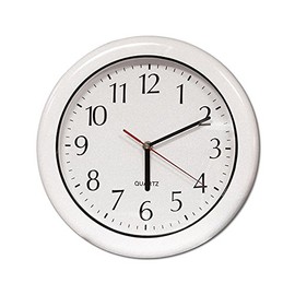Swim Central 16" Battery Operated Ivory White and Silver Large Print Outdoor Clock