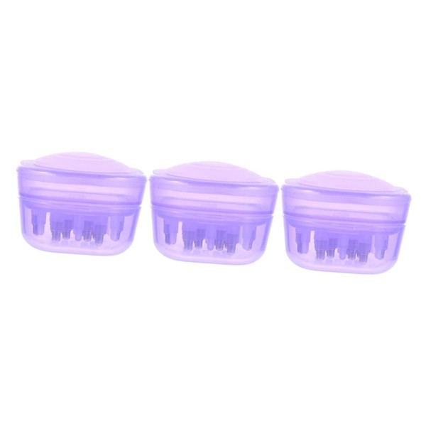 PACKOVE 3 pcs Purple Scalp Applicator Comb for Essential Oils
