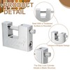 PATIKIL High Security Padlock, 2Pcs 2.8 Inch Steel D-Shaped Heavy