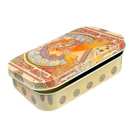 Fridolin Edition Pill Box - Metal - Art Nouveau, Zodiak - Dimensions: 10 × 2 × 6.2 cm